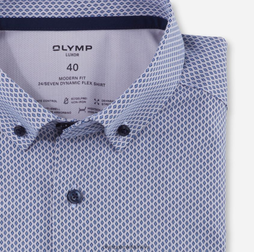 Giyim OLYMP luxor 24/seven modern kesim, iş gömleği, düğmeli, boz kahverengi PL4DLH1061 - Görsel 2