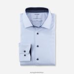 Giyim OLYMP luxor 24/seven modern kesim, iş gömleği, ekstra kısa kollu, global kent, bleu PL4DLH1457