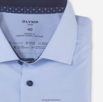 Giyim OLYMP luxor 24/seven modern kesim, iş gömleği, global kent, açık mavi PL4DLH1325 - Görsel 2