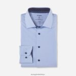 Giyim OLYMP luxor 24/seven modern kesim, iş gömleği, global kent, açık mavi PL4DLH1325