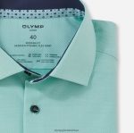 Giyim OLYMP luxor 24/seven modern kesim, iş gömleği, global kent, açık yeşil PL4DLH1179 - Görsel 2