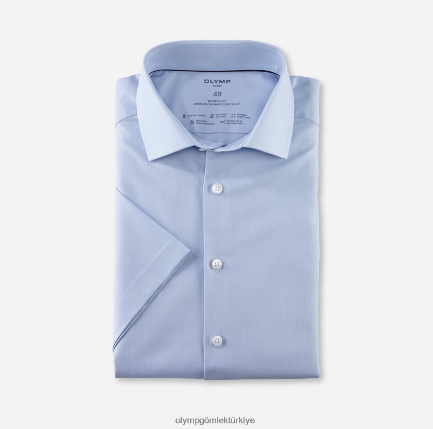 Giyim OLYMP luxor 24/seven modern kesim, iş gömleği, global kent, bleu PL4DLH1047 - Görsel 1