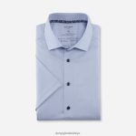 Giyim OLYMP luxor 24/seven modern kesim, iş gömleği, global kent, bleu PL4DLH1059