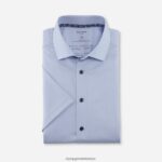 Giyim OLYMP luxor 24/seven modern kesim, iş gömleği, global kent, bleu PL4DLH1059