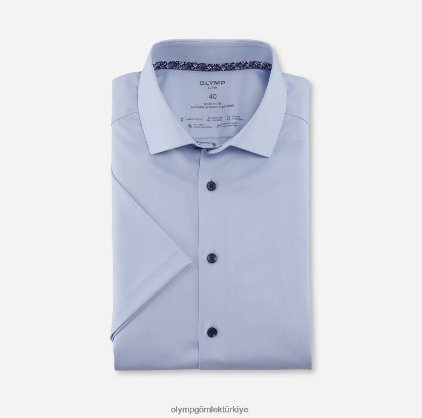 Giyim OLYMP luxor 24/seven modern kesim, iş gömleği, global kent, bleu PL4DLH1059 - Görsel 1