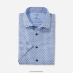 Giyim OLYMP luxor 24/seven modern kesim, iş gömleği, global kent, bleu PL4DLH1168
