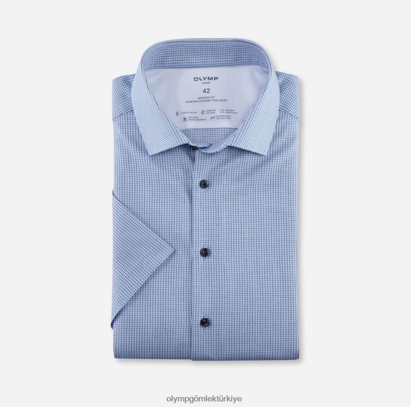 Giyim OLYMP luxor 24/seven modern kesim, iş gömleği, global kent, bleu PL4DLH1259 - Görsel 1