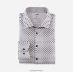 Giyim OLYMP luxor 24/seven modern kesim, iş gömleği, global kent, boz kahverengi PL4DLH1076