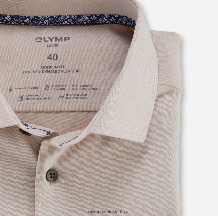 Giyim OLYMP luxor 24/seven modern kesim, iş gömleği, global kent, doğal PL4DLH1125 - Görsel 2