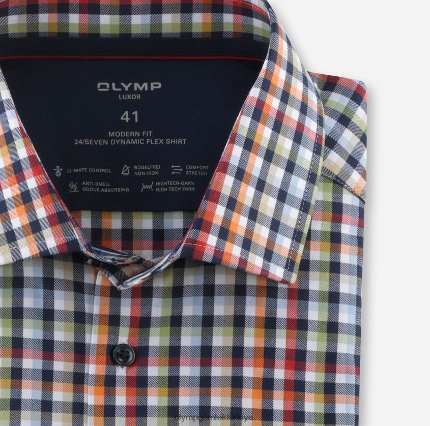 Giyim OLYMP luxor 24/seven modern kesim, iş gömleği, global kent, kırmızı PL4DLH919 - Görsel 2