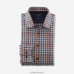 Giyim OLYMP luxor 24/seven modern kesim, iş gömleği, global kent, kırmızı PL4DLH919
