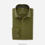 Giyim OLYMP luxor 24/seven modern kesim, iş gömleği, global kent, koyu yeşil PL4DLH1120