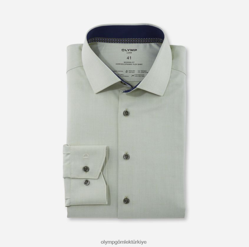 Giyim OLYMP luxor 24/seven modern kesim, iş gömleği, global kent, limon PL4DLH1155 - Görsel 1