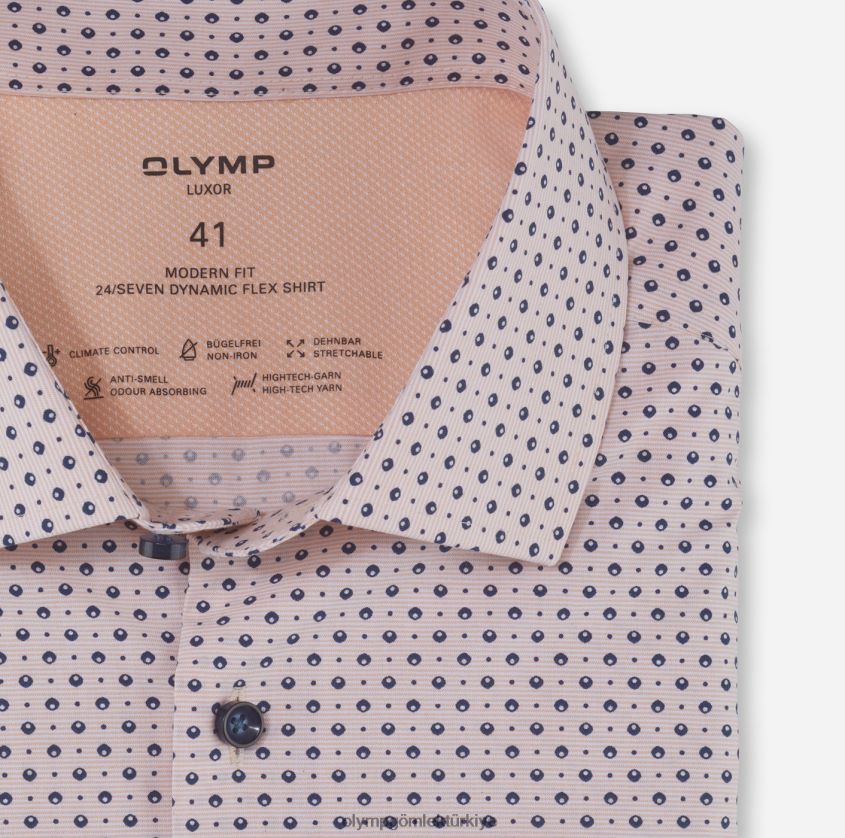 Giyim OLYMP luxor 24/seven modern kesim, iş gömleği, global kent, mandalina PL4DLH1166 - Görsel 2