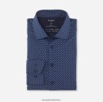 Giyim OLYMP luxor 24/seven modern kesim, iş gömleği, global kent, marine PL4DLH1103