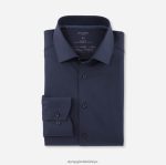 Giyim OLYMP luxor 24/seven modern kesim, iş gömleği, global kent, marine PL4DLH1277