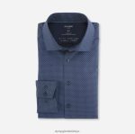Giyim OLYMP luxor 24/seven modern kesim, iş gömleği, global kent, marine PL4DLH1345
