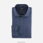 Giyim OLYMP luxor 24/seven modern kesim, iş gömleği, global kent, marine PL4DLH1345