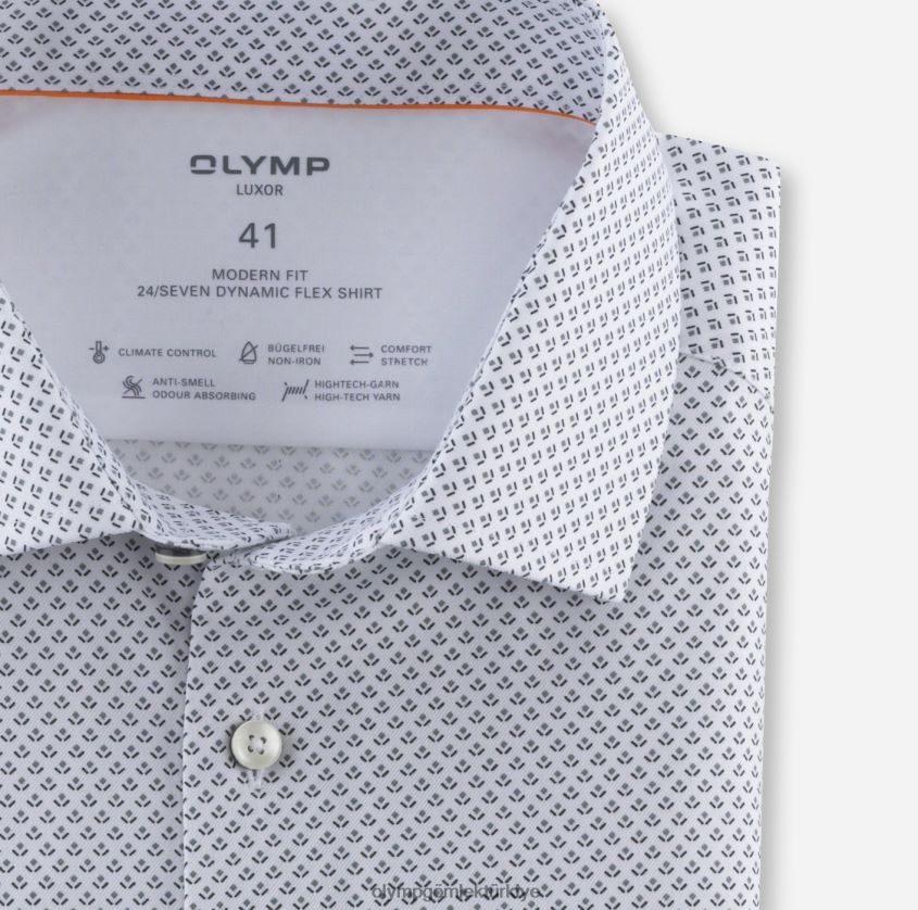 Giyim OLYMP luxor 24/seven modern kesim, iş gömleği, global kent, siyah PL4DLH1305 - Görsel 2