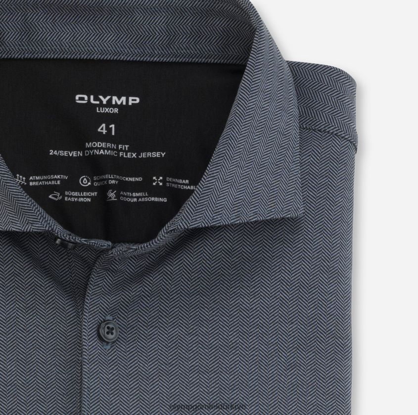 Giyim OLYMP luxor 24/seven modern kesim, iş gömleği, kent, antrasit PL4DLH1341 - Görsel 2