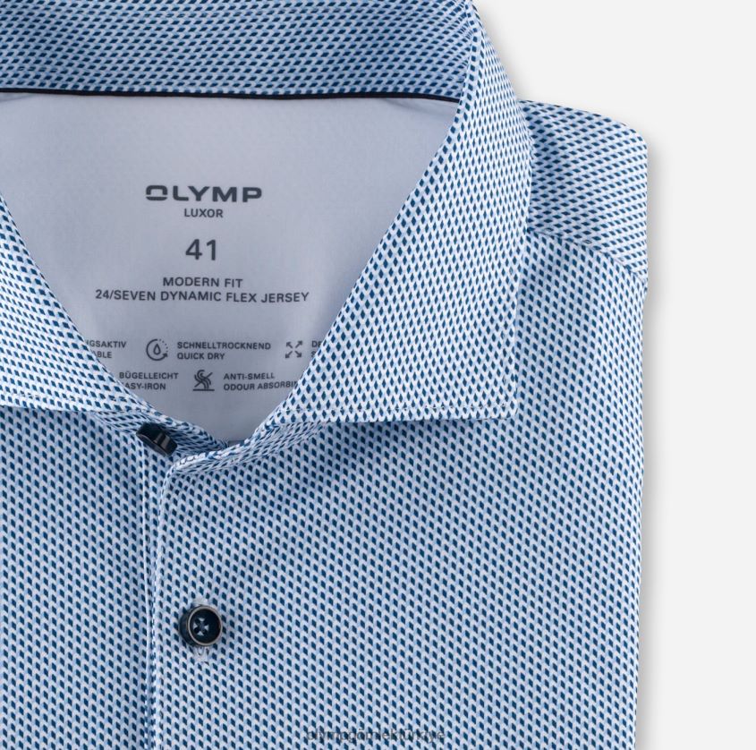 Giyim OLYMP luxor 24/seven modern kesim, iş gömleği, kent, bleu PL4DLH1106 - Görsel 2