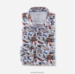 Giyim OLYMP luxor 24/seven modern kesim, iş gömleği, kent, bleu PL4DLH1211