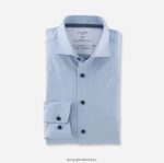 Giyim OLYMP luxor 24/seven modern kesim, iş gömleği, kent, bleu PL4DLH1257