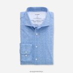 Giyim OLYMP luxor 24/seven modern kesim, iş gömleği, kent, bleu PL4DLH1347
