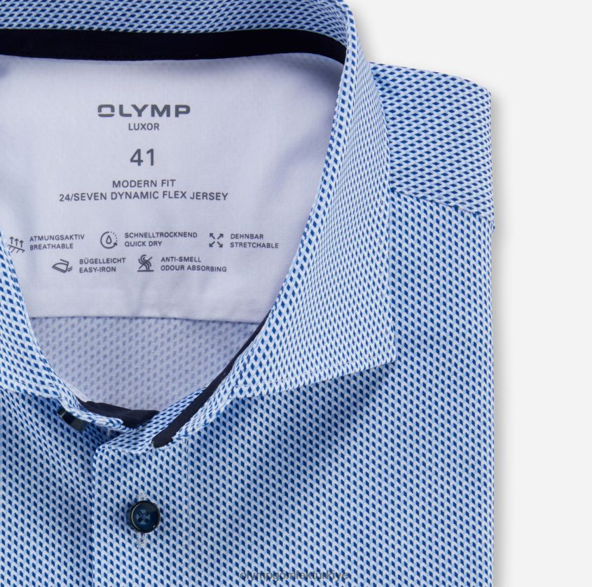 Giyim OLYMP luxor 24/seven modern kesim, iş gömleği, kent, bleu PL4DLH928 - Görsel 2