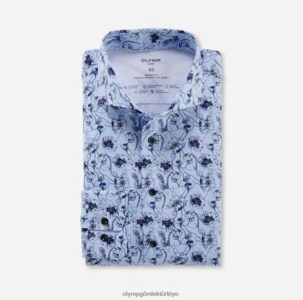 Giyim OLYMP luxor 24/seven modern kesim, iş gömleği, kent, bleu PL4DLH946