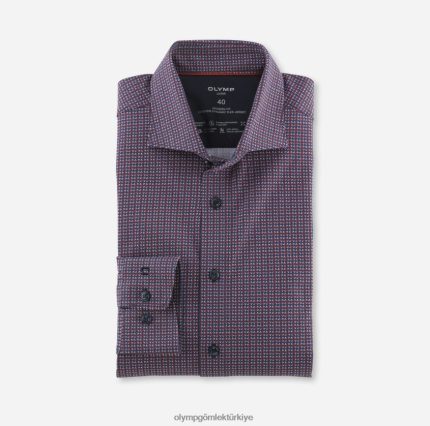 Giyim OLYMP luxor 24/seven modern kesim, iş gömleği, kent, kırmızı turuncu PL4DLH1149