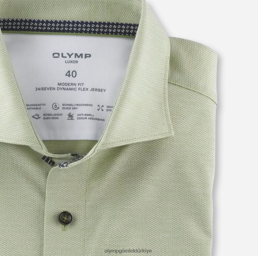 Giyim OLYMP luxor 24/seven modern kesim, iş gömleği, kent, limon yeşili PL4DLH1185 - Görsel 2