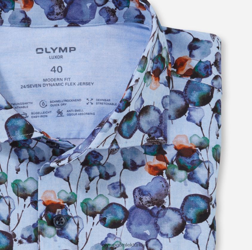 Giyim OLYMP luxor 24/seven modern kesim, iş gömleği, kent, mandalina PL4DLH1165 - Görsel 2