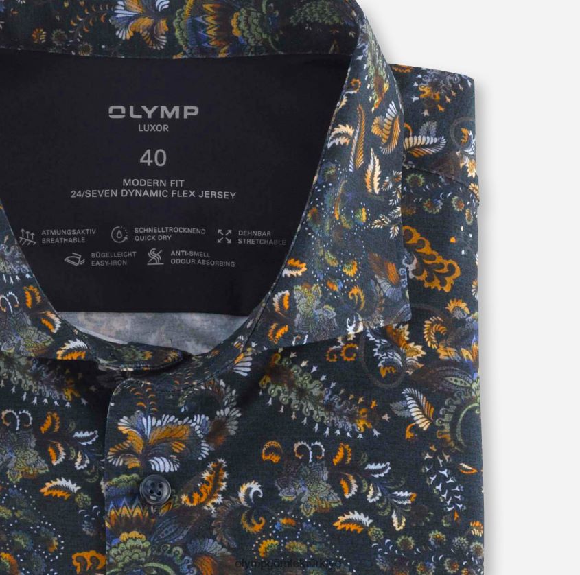 Giyim OLYMP luxor 24/seven modern kesim, iş gömleği, kent, marine PL4DLH1206 - Görsel 2
