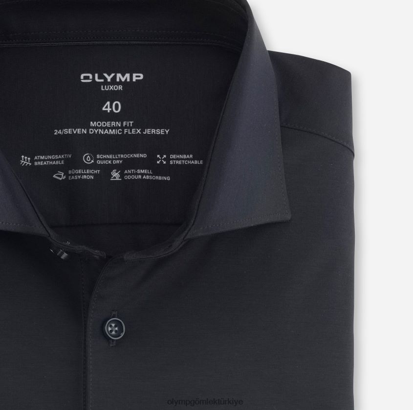 Giyim OLYMP luxor 24/seven modern kesim, iş gömleği, kent, marine PL4DLH1336 - Görsel 2