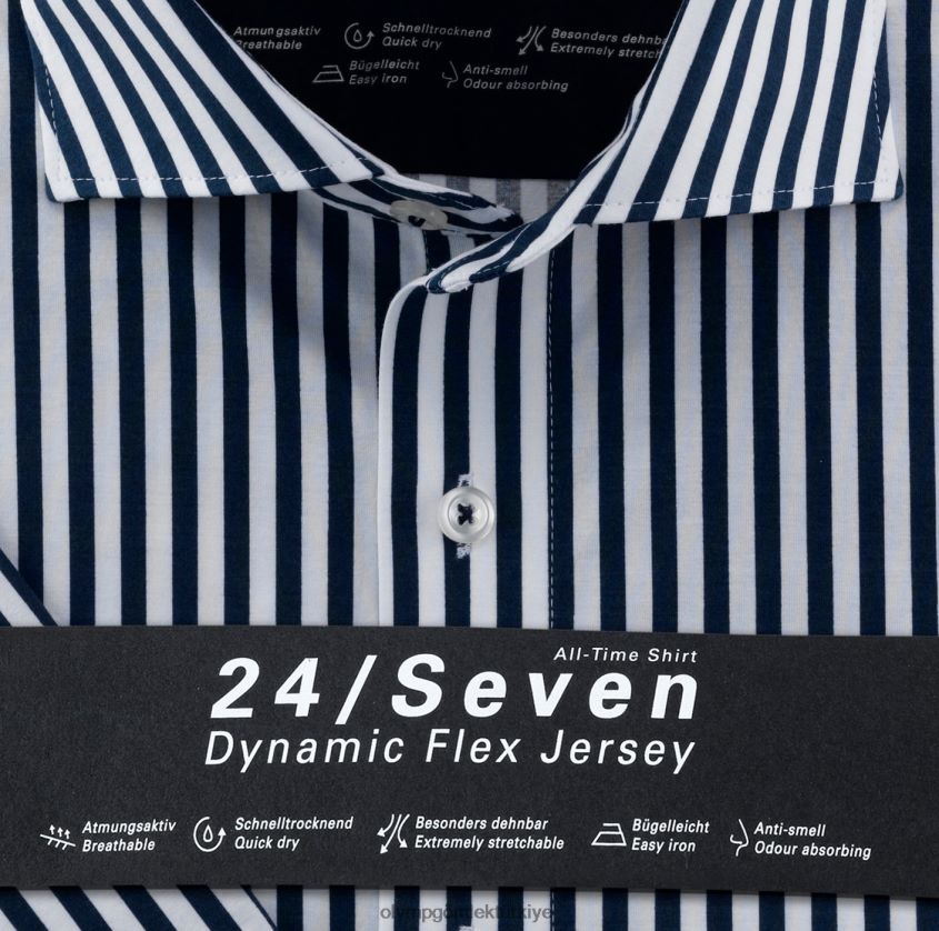 Giyim OLYMP luxor 24/seven modern kesim, iş gömleği, kent, marine PL4DLH1364 - Görsel 2