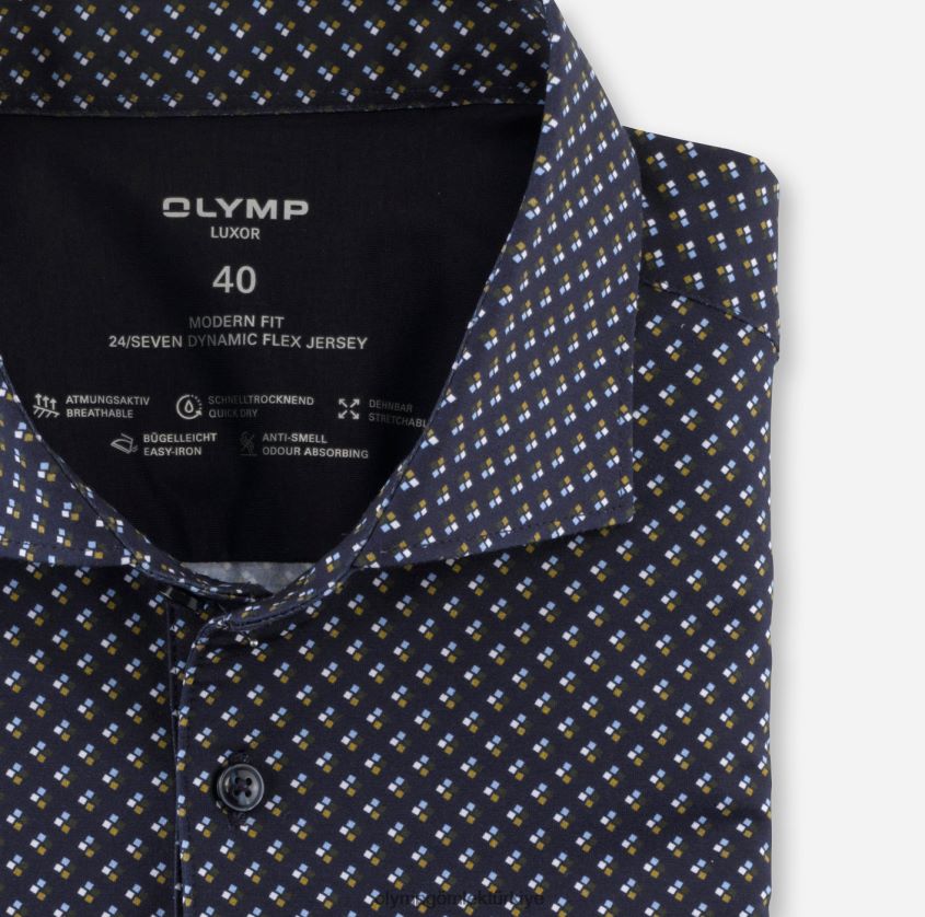 Giyim OLYMP luxor 24/seven modern kesim, iş gömleği, kent, zeytin PL4DLH1358 - Görsel 2