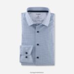 Giyim OLYMP luxor 24/seven modern kesim, iş gömleği, modern kent, bleu PL4DLH1312