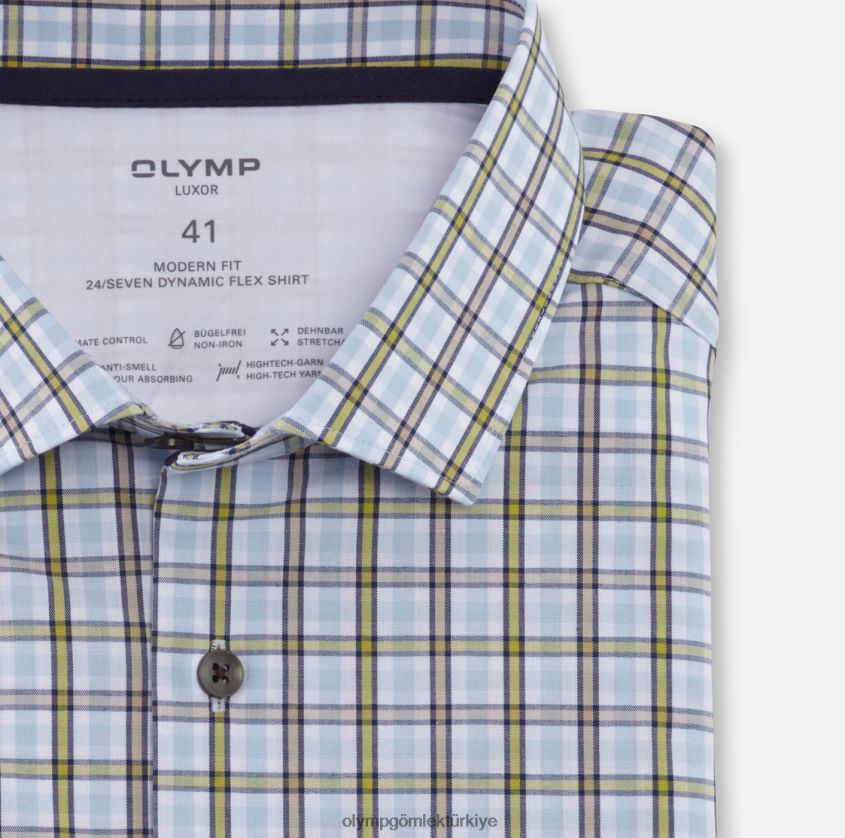 Giyim OLYMP luxor 24/seven modern kesim, iş gömleği, modern kent, limon PL4DLH1052 - Görsel 2