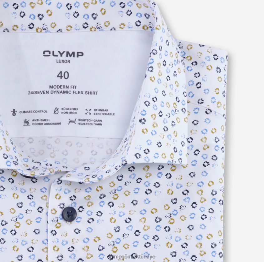 Giyim OLYMP luxor 24/seven modern kesim, iş gömleği, modern kent, limon PL4DLH1119 - Görsel 2