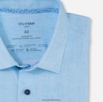 Giyim OLYMP luxor 24/seven modern kesim, iş gömleği, new kent, aqua PL4DLH1147 - Görsel 2