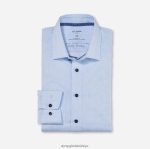 Giyim OLYMP luxor 24/seven modern kesim, iş gömleği, new kent, bleu PL4DLH1091