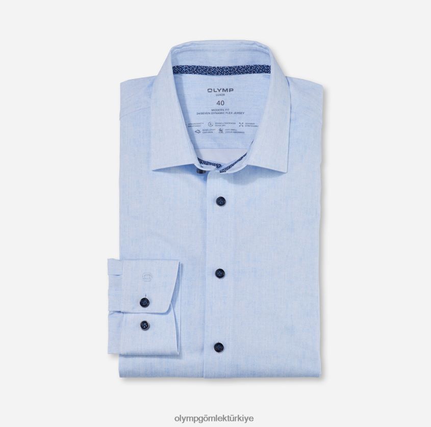 Giyim OLYMP luxor 24/seven modern kesim, iş gömleği, new kent, bleu PL4DLH1091 - Görsel 1