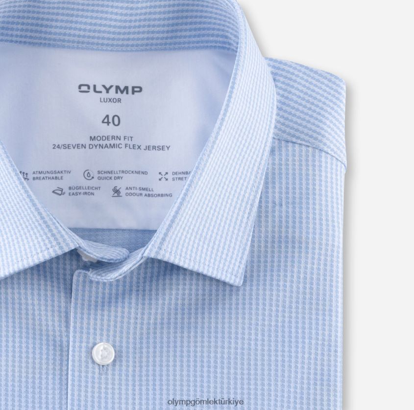 Giyim OLYMP luxor 24/seven modern kesim, iş gömleği, new kent, bleu PL4DLH1311 - Görsel 2