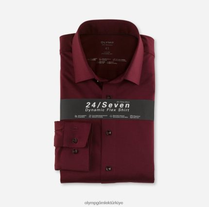 Giyim OLYMP luxor 24/seven modern kesim, iş gömleği, new kent, bordo PL4DLH1331