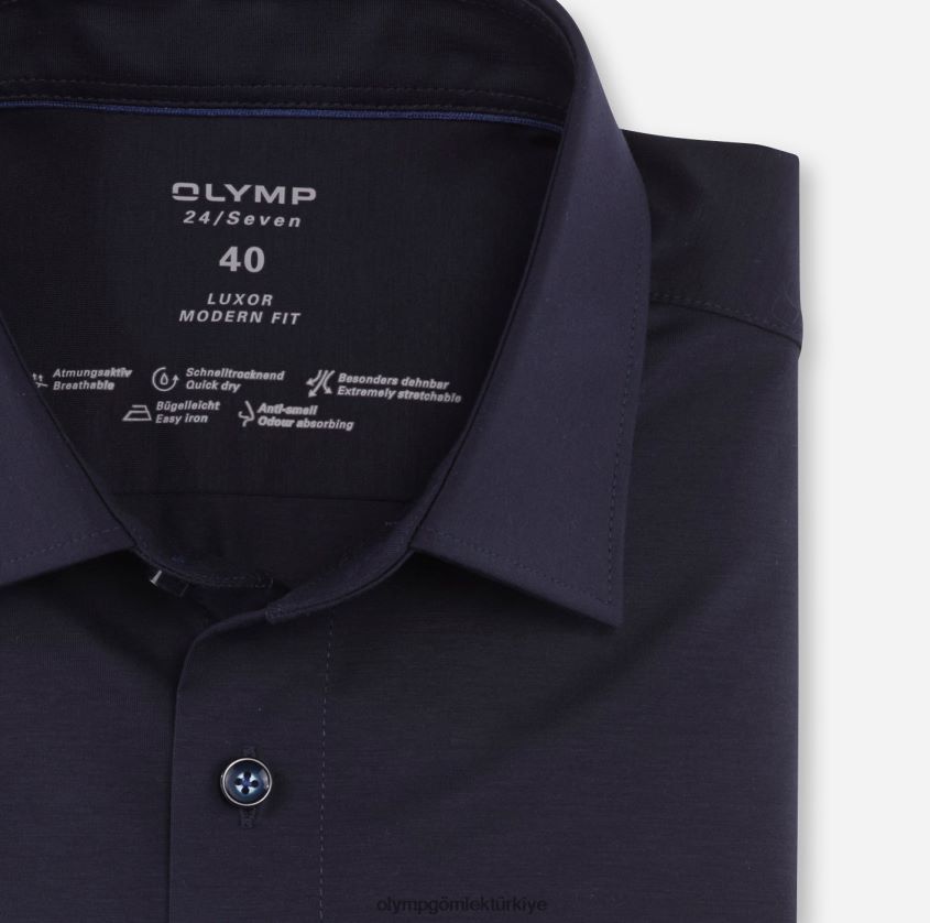 Giyim OLYMP luxor 24/seven modern kesim, iş gömleği, new kent, marine PL4DLH972 - Görsel 2