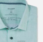 Giyim OLYMP luxor 24/seven modern kesim, iş gömleği, yeni kent, açık yeşil PL4DLH1210 - Görsel 2