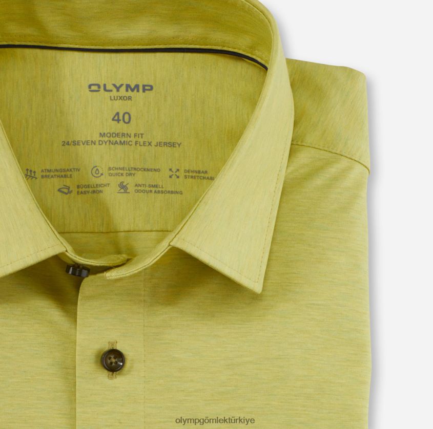 Giyim OLYMP luxor 24/seven modern kesim, iş gömleği, yeni kent, açık yeşil PL4DLH932 - Görsel 2