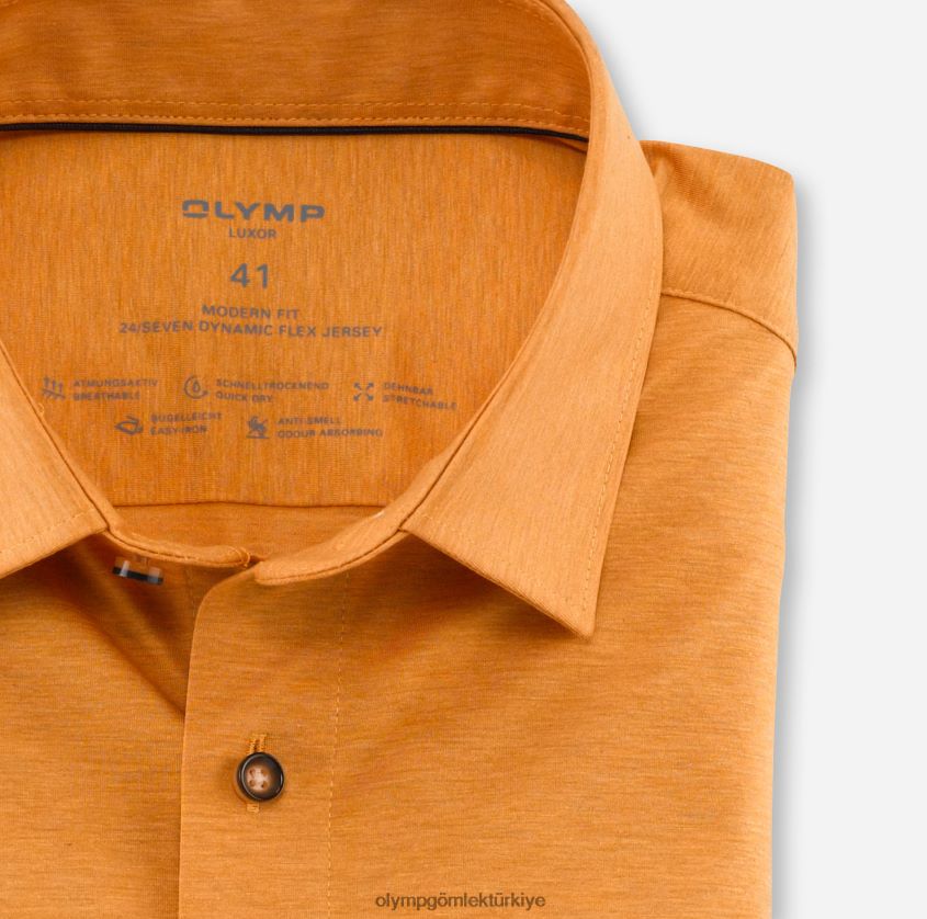 Giyim OLYMP luxor 24/seven modern kesim, iş gömleği, yeni kent, koyu sarı PL4DLH1236 - Görsel 2