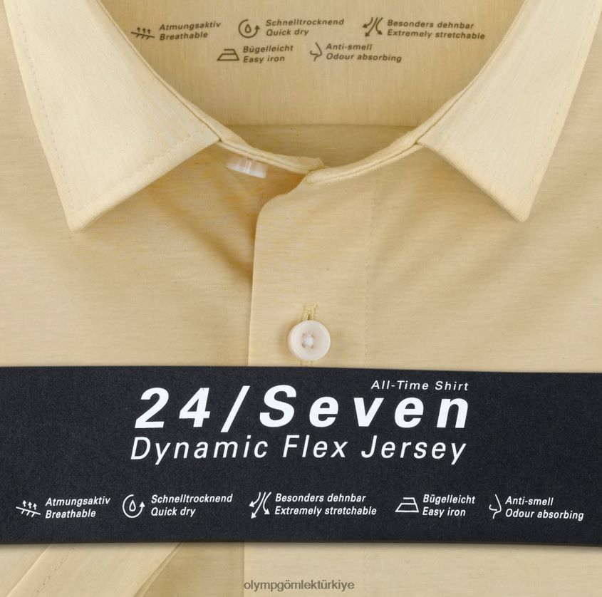 Giyim OLYMP luxor 24/seven modern kesim, iş gömleği, yeni kent, sarı PL4DLH1333 - Görsel 2